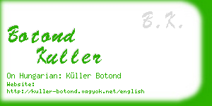 botond kuller business card